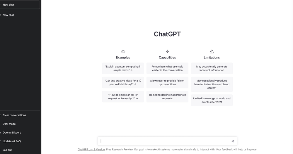 ChatGPT screenshot